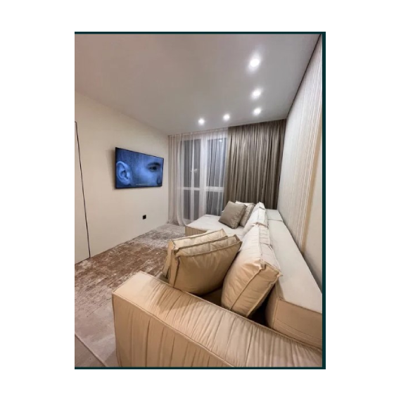 Купити 1 кімнатну квартиру Київ ЖК Orange City П1-0175 вітальняфото 2