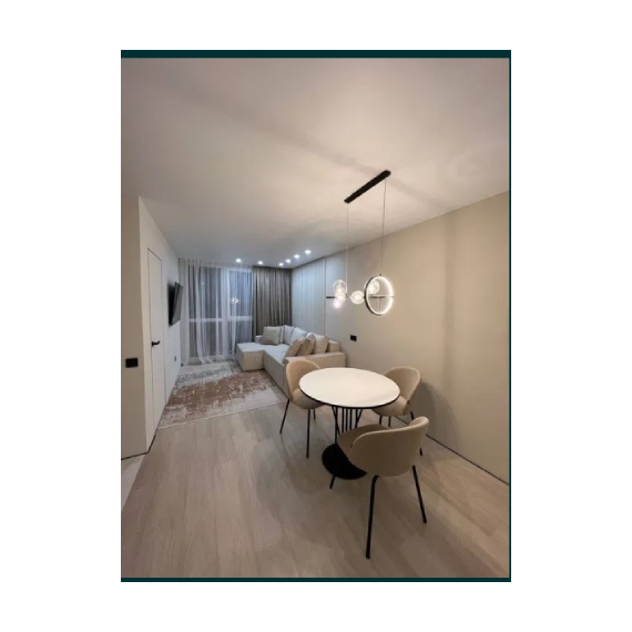 Купити 1 кімнатну квартиру Київ ЖК Orange City П1-0175 кухня- вітальня