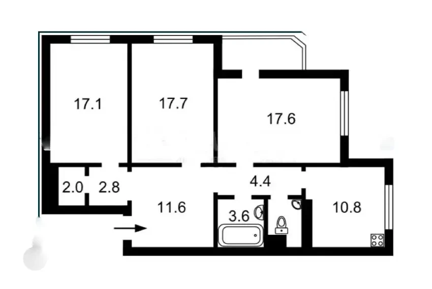 Продаж 3 кв Хорольська 1 А П3-4100 План (1)