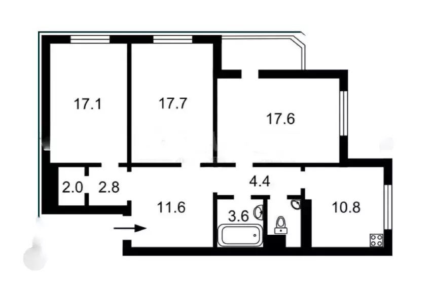 Продаж 3 кв Хорольська 1 А П3-4100 План (1)