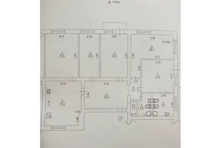Продаж 5 к кв Міхновського 9 ПК5-8848 План