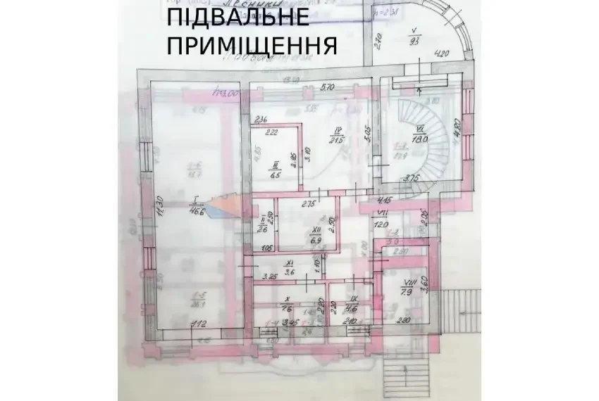 Оренда будинку Лісники План Підвал